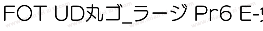 FOT UD丸ゴ_ラージ Pr6 E字体转换